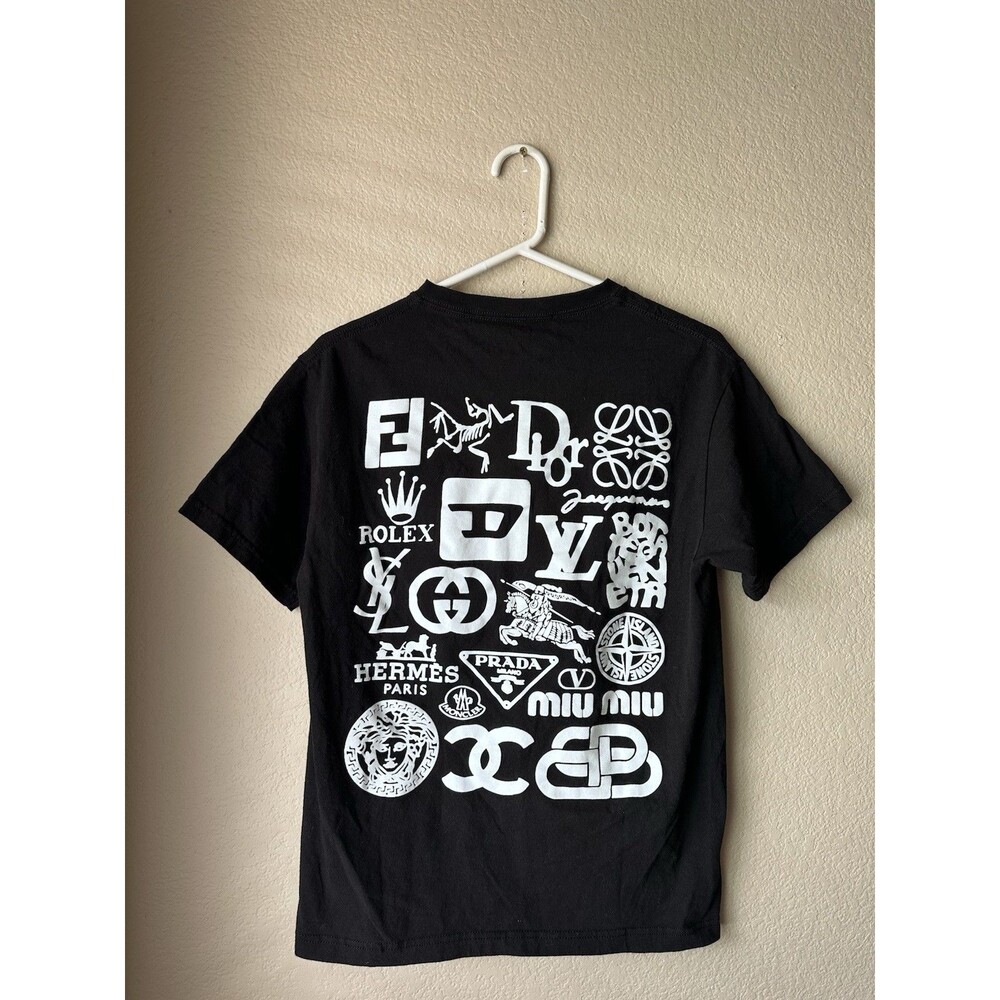 Chinatown Market Secret Club Designer Logos T-Shirt Black Men’s Size Medium